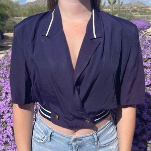 Vintage 80s sailor crop 💙⚓️⛵️💙